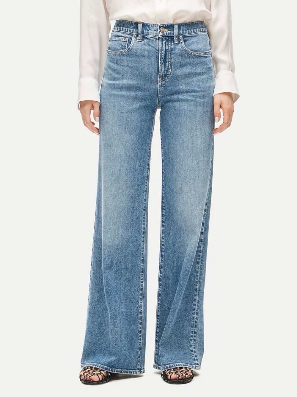 J.Crew Light Blue Semi-Stretch High Rise Cropped Kick Out Jeans Size 25